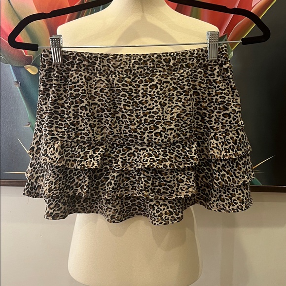 Edikted Leopard Ruffle Mini Skirt - Picture 5 of 10